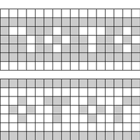 Totoro chart - alternative chart for reversible double-knit letters for Brella's Totoro mitten http://www.ravelry.com/patterns/library/norwegian-totoro-mittens