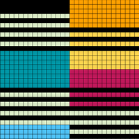 colour block and stripes patch