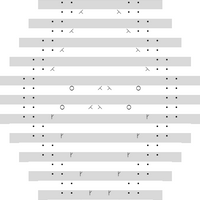 Blue Leaf Headband chart