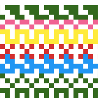White with color hat fair isle