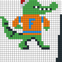 Santa Gator w stripes