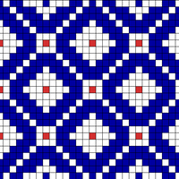 Blue checkered fingerless