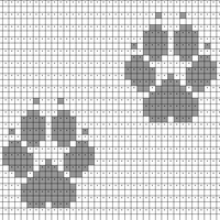 pawprint scarf