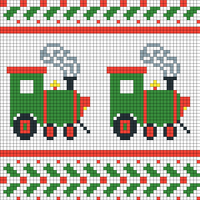 Train Christmas Stocking version #2