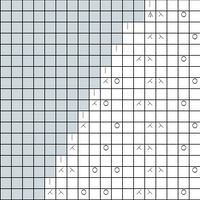 Left Lace Decreases (Row 4)