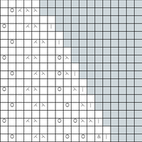 Right Lace Decreases (Row 6)