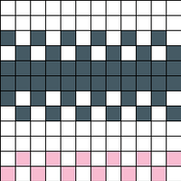 Fair Isle hat pink grey