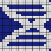 Double Wide  for illusion knitting Blue and Silver 22x34 DNA Accurate 