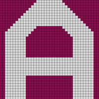 Intarsia Letter A