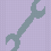 Wrench with sand st border