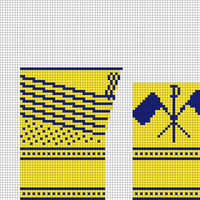 Color guard fingerless mitts - good one