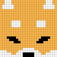 Shiba Face 25 stitches
