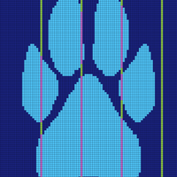Dog paw blanket