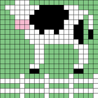 cow facing left