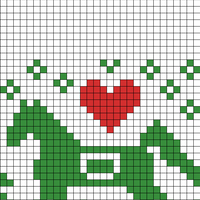 Green, White & Red Horse Chart