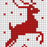 Copy of 35 Row Jumping Reindeer Motif for Stocking 