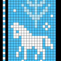 Horse 19x2 stitches Milly mitten design