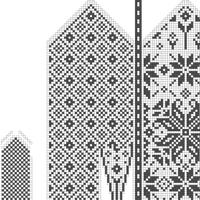  Guante mujer longer(M).Aguja2mm. Lana 28 en 2.5. Diseno tradicional