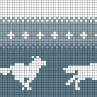 Copy of Running Wolves Wolf (50 stitches)