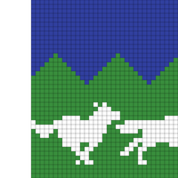 Running Wolves Wolf (50 stitches)