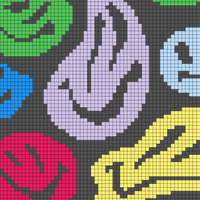 Colourful smiley
