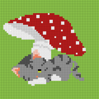 Kitten & Mushroom