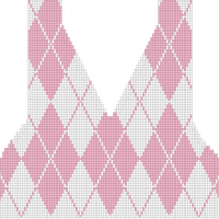 Cropped Argyle Vest Back