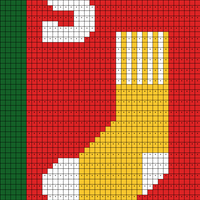S of Alphabet Knitted Quilt