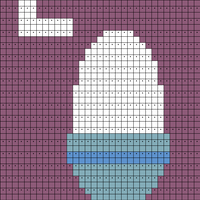 E  of Alphabet Knitted Quilt