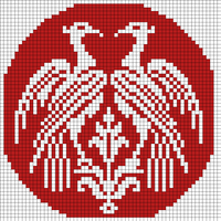 Heraldic birds square
