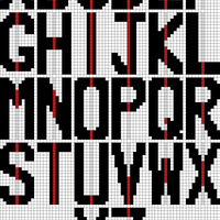 alphabet for bunting or smth