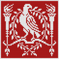 Heraldic bird square