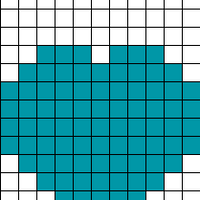 Bigger heart for 40 stitch socks
