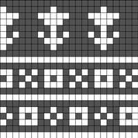 black and white fair isle