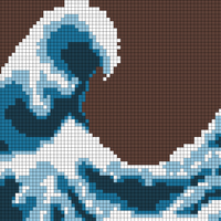 wave duplicate stitch, mom cardigan