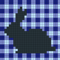 Bunny On Blue Plaid