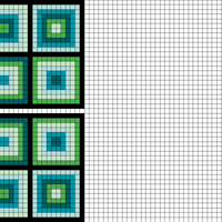 Hearts in squares