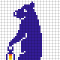 Bear with lantern