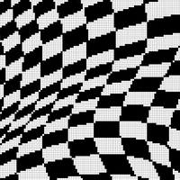 wavy checkered top