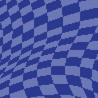 BLUE wavy checkered top