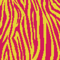 zebra print geel roze