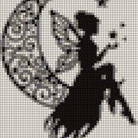 Fairy on Moon Silohette