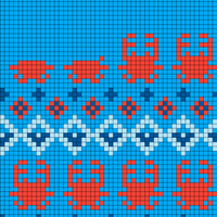 whale sweater cuff chart