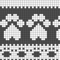 paw print fairisle