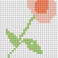 intarsia flower