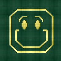 white star/green background