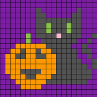 cat and pumpkin (tiny)
