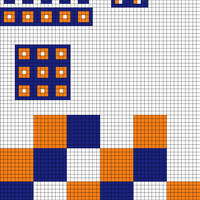 Tri-color Blanket Orange Blue White