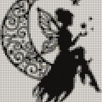 Fairy on Moon Silohette