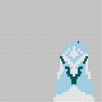 Top chart lopapeysa - silver turquoise